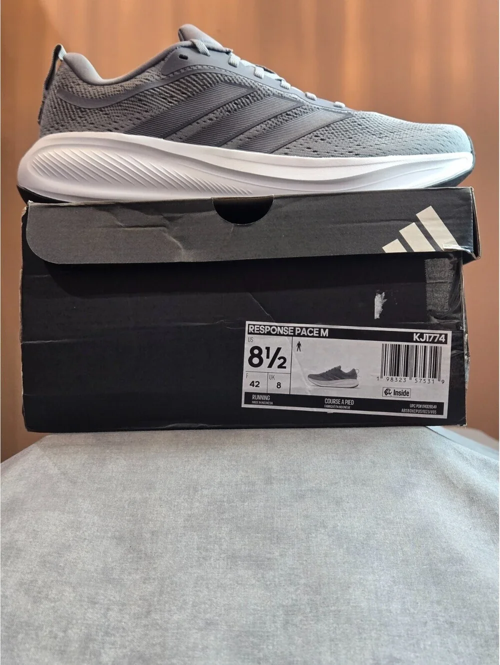 adidas Response Pace - Grey / White (KJ1774) Men's 8.5 BRAND NEW IN BOX